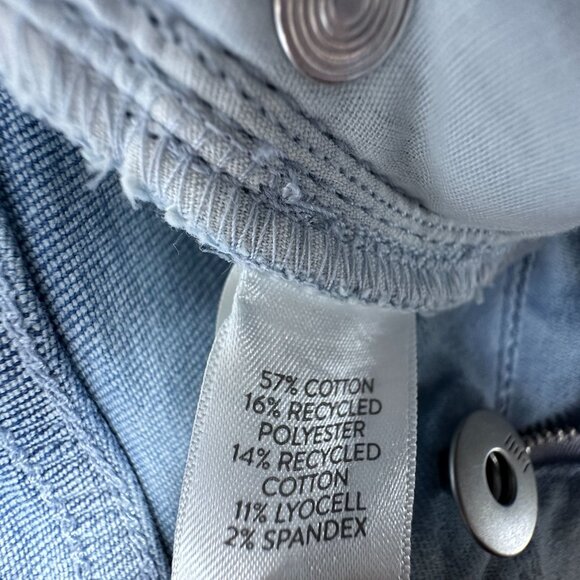 J. Jill High Rise Cropped Jeans Womens Size 16 Tie Dye Rolled Cuff Hem Blue - Picture 6 of 12